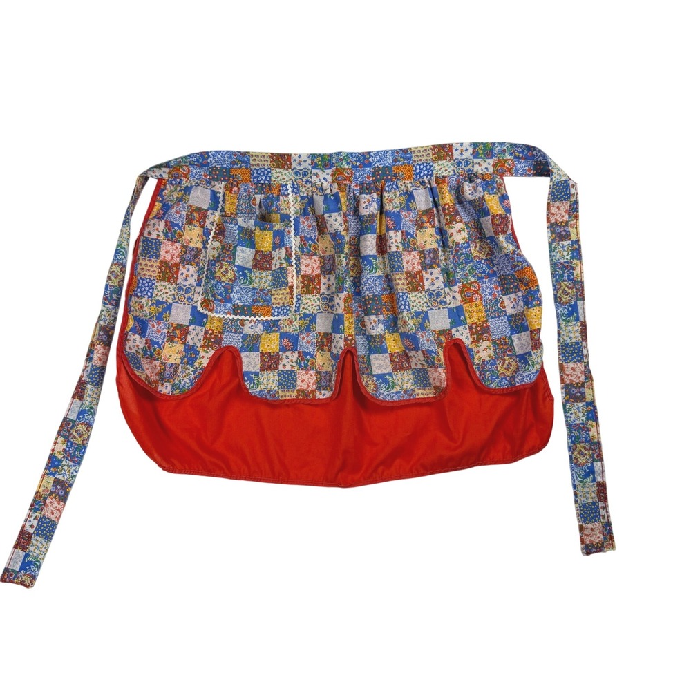 Artistic Creation Vintage Cottagecore Kitsch Women Half Apron Patchwork Floral